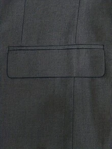 男士商务纯色西装外套长裤男士修身婚礼西装外套2件套男士适合社交礼服和办公室工作 - 灰色 - 查看 6