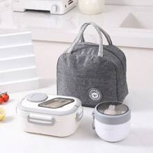 3件套午餐盒套装，包含午餐盒、保温袋、早餐杯，适用于工作、学校和户外交通，午餐盒、沙拉杯、保温套装。分格午餐盒，开学季学生用品，午餐盒，午餐袋 - 彩色 - 查看 14