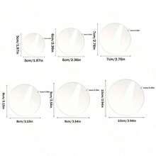 50pcs Transparent Acrylic Circle Discs, Blank Clear Acrylic Round Plates, Circular Plastic Acrylic Sheets For DIY Painting Crafts And Holiday Party Decorations, Creative Graffiti Labels, Hand-Painted Coasters, Multipurpose Handicrafts, Smooth Surface, Handmade Gifts,Back To School,School Supplies - Multicolor - View 4
