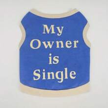 1pc Versatile Lightweight Sleeveless Vest, Minimalist Letter Design, Suitable For Cats & Dogs, Summer - Blue - View 10