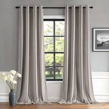 2 Panels Blackout Curtains Solid Soft Grommet Mustard Yellow Thermal Insulated Soundproof Room Darkening Curtains/Drapes/Panels Fall Living Room Bedroom 52 X 90 Inch - 銀色 - 查看 1