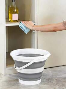 1pc Foldable Bucket, New School Supplies, With Handle Laundry Basket, Laundry And Bathroom Items, Foot Tub, Laundry Basin And Lingerie Basin, Multifunctional Bathroom Accessories, Bathroom Storage And Organization, Gifts, Sanitary Supplies, School Supplies, Seasonal School Products - Multicolor - View 11