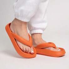 Ladies Beach Sandals - Flip Flops For Women Casual Thong Womens Sandals Comfort Heel Cushion - 橘色 - 查看 3