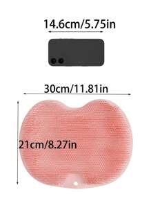 Silicone Foot Wash Massage Pad, For Shower, Exfoliating, Cleaning Feet, Scrubbing And Back Washing Multi-Functional Slouchy Back Rubbing Massage Bath Brush Non-Slip Mat Suction Cup Foot Rubbing Mat Bathroom Foot Washing And Rubbing Mat The Material Tends To Be On The Harder Side. - Multicolor - View 11