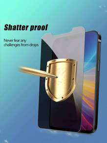 4 件钢化玻璃隐私屏幕保护膜 - 兼容 17/16/15/14/13/12/11、Pro Max/Mini/X/Xs Max/XR 和 14 Plus - 防刮、粘合技术 - 黑色 - 查看 3