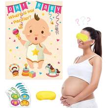 Pegatina de póster para juego de venda, decoración para fiesta de revelación de género, pegatina de antifaz, accesorio para juego de fiesta, decoración del hogar, regalo - Multicolor - Ver 1