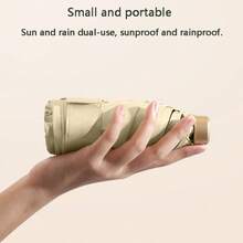 1PC Compact Ultra Lightweight Umbrella Women's UV Protection UPF50+ Sun Rain Dual-Use Portable Mini Travel Umbrella Multiple Colors For Outdoor Festival School Office Home Back To School Summer Autumn Rain Gear Decor