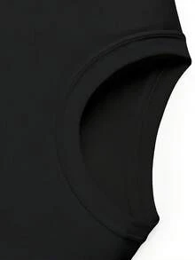 [Camiseta de motocicleta hip-hop para todas las estaciones] Ropa de motocicleta hip-hop cómoda - Una bestia solitaria, soy camiseta de cuello redondo de mangas cortas para todas las estaciones - 180g - Negro - Ver 4