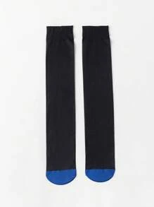 1 双男士薄款半透明纯色商务袜，适合春夏季，透气中筒正装袜，适合办公室和日常穿着