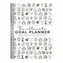 1PC Black & White Daily Undated Planner – Sleek Spiral Time-Blocking Organizer With Priority Tracker, Habit & Gratitude Sections – Perfect For Home, Office & Academic Use Productivity Notebook