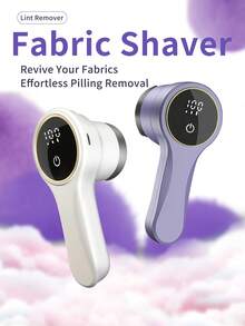 Rechargeable Fabric Shaver | 3-Speed Lint Remover For Clothes & Furniture | Eliminates Fuzz & Pilling | Electric Lint Shaver With LED Display & Type-C Fast Charging Port - 彩色 - 查看 3