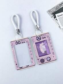 1 pieza Soporte vertical de cuero para tarjetas con correa para el hombro, con portador de tarjetas creativo incorporado, diseño de dibujos animados de amor, para tarjeta de campus, almuerzo, autobús, metro, identificación laboral - titular de la tarjeta de autobús - Ver 11