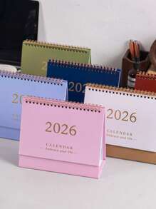 1PC 2025-2026.12 Desk Calendar Daily Plan Memo English Calendar Desktop Small Objects School Supplies