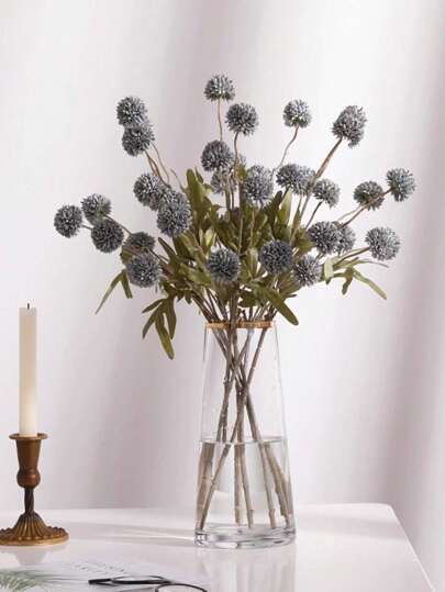 1pc 5 Flower Dandelion Artificial Flowers, Autumn Colors, Decoration For Living Room, Dining Table Floral Arrangement, Valentine Day, Gift Gifts Birthday Graduation