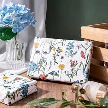 WRAPAHOLIC Kraft Wrapping Paper - Roll - 17 Inch X 16.5 Feet - Green Plant Wrapping Paper Wedding, Birthday, Bridal Shower, Tea Party, Drawer Liners, Home Closet Shelves - 野花(白色) - 查看 7