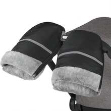 Baby Stroller Warm Gloves, Outdoor Stroller Anti-Freeze Anti-Cold Anti-Wind Cover, Winter Umbrella Stroller Waterproof Warm Handguards