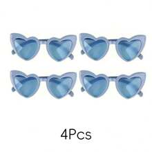 11 件心形镜框眼镜，多巴胺色，男女通用，时尚现代，适合外出、运动、派对、圣诞节、婚礼、生日、新年 - 多色 - 查看 23