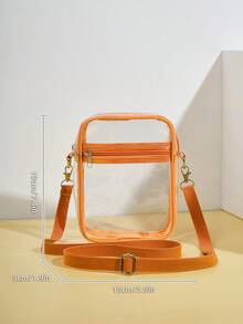 Women's Mini Clear Beach Crossbody Phone Bag Stadium Bag, Stadium Approved 19 X 14.5 X 5 Clear Transparent Purse Bag For Concerts Sports Events Festivals