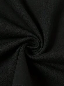 Mama Bee Pattern T-Shirt - Men's And Women's Soft Cotton Round Neck T-Shirt, Black, Cute Cartoon Bee Design, Casual And Comfortable, Perfect For Family Activities And Casual Wear, Bee T-Shirt - màu đen - Xem 5