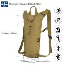 3L Hydration Pack  ,Water Bladder Adjustable ,Water Drink Backpack For Hiking Cycling Climbing Running - Khaki - View 3