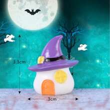 每套 6 件，可爱南瓜灯、幽灵、吸血鬼、微型景观、多肉植物、小装饰品，适用于万圣节、万圣节装饰、秋季装饰、万圣节物品、万圣节配件、万圣节派对、家居装饰、万圣节户外装饰和树脂用品 - 彩色 - 查看 18