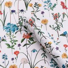 WRAPAHOLIC Kraft Wrapping Paper - Roll - 17 Inch X 16.5 Feet - Green Plant Wrapping Paper Wedding, Birthday, Bridal Shower, Tea Party, Drawer Liners, Home Closet Shelves - 野花(白色) - 查看 3