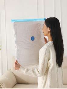 1/9pcs Vacuum Storage Bags For Clothes, Transparent Visible Bedding Organizer Bags, Dust-Proof And Moth-Proof Garment Bags, Save 80% Closet Space, Portable Multi-Purpose Storage Bags For Clothes, Socks, Comforters, Blankets, Autumn/Winter Quilts, Travel Luggage, Suitable For Home Closet, Travel, Dorm Room Bedding Compression