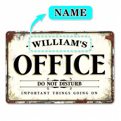 1pc Personalized Text Office Door Metal Signs, "Do Not Disturb,Important Things Going On" Applicable To Offices, Hotels, Hospitals, Meeting Rooms,Send To A Colleague,12 X 8 Inch Vintage Decoration, Wall Art Decoration
