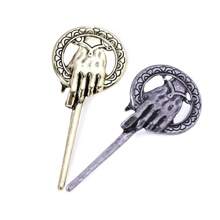 1pc Vintage Hand Of The King Metal Brooch Pin Badge Retro Punk Style Movie And Clothing Accessories