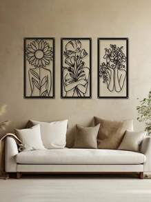 1 件抽象女性线条金属装饰壁挂艺术品，个性化艺术空心铁艺墙画，适用于家庭白墙、客厅、餐厅、卧室、浴室、情人节礼物