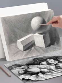 20张160克加厚素描纸 绘画专用铅笔纸，多种规格可选。易上铅，表现力强，耐磨抗摩擦，不易变形，不易损坏，不含漂白剂，防黄纸，保护眼睛，工作室绘图纸。A4/A3/4K/8K/16K尺寸 - A4 - 查看 5