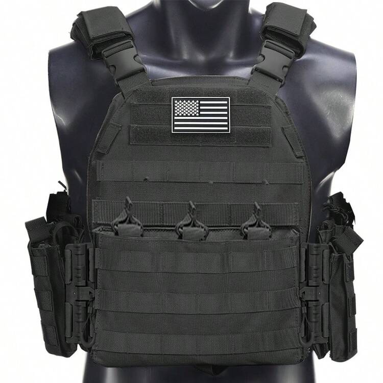 Quickly Detachable Hunting Vest For Shoulder & Waist, Durable Anti-Tear Sports Vest, Comes With 1pc American Flag Patch, Suitable For Hunting, Outdoor Adventure And Various Outdoor Activities - Multicolor - View 15