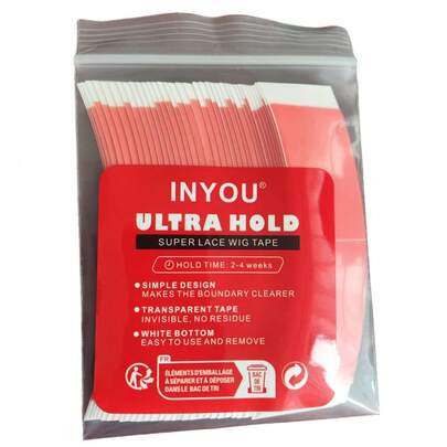 36 piezas de cinta adhesiva doble cara impermeable para pelucas, cinta adhesiva de fuerte sujeción transparente para pelucas con encaje, postizos y piezas de cabello