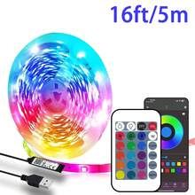 NBBUFF LED Strip Light - USB RGB Ribbon With TV LED Backlight, Synchronized Color-Changing Glowing LED Lights. Features 24-Key APP Control For Decorative Night Lighting In Homes, Bedrooms, Christmas Parties, And Holiday Wall Decor. - 24key Remote+APP Control - View 14