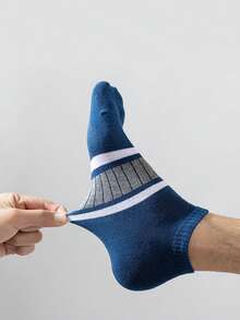 1/3/5/10 par męskich krótkich skarpetek, skarpetki bawełniane, skarpetki niewidoczne, szare skarpetki, skarpetki na jesień/zimę/wiosnę/jesień/lato, oddychające, odprowadzające wilgoć, sportowe, biznesowe, rekreacyjne i sezonowe - Wielokolorowe - Zobacz 4