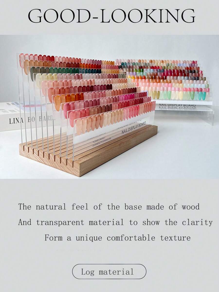 1 件亚克力透明指甲油展示板、美甲样品架、高端展示相册 - 彩色 - 查看 1