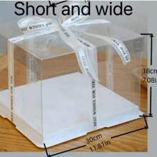 1 件透明装饰盒，节日派对礼品包装盒，圣诞节、万圣节、情人节礼品盒装饰包装，鲜花鞋 PET 礼品盒