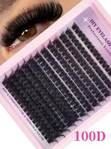 240/216/192 Pieces / Package Of Curly Salon-Style C-Shaped Cluster False Lashes, Natural And Dramatic Individual Lashes For DIY Use