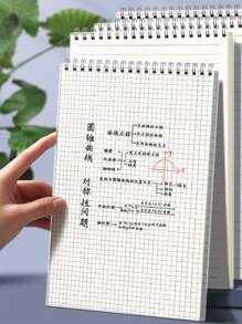 1 件 A5/B5/A4 网格笔记本，螺旋装订，硬 PP 封面，简约网格图案，返校必备文具，万圣节和圣诞节派对礼物