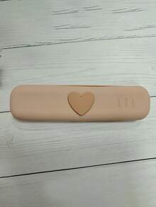 1 Caja de almacenamiento de brochas de maquillaje con forma de corazón para viaje, con gran capacidad, hecha de material de silicona, con estilo y portátil, adecuada para guardar brochas de maquillaje facial. Tiene una textura suave y lisa, con múltiples opciones de color disponibles. Bolsa, bolsa de maquillaje, organizador de maquillaje, bolsa de aseo, organizador de escritorio, bolsa de cosméticos, bolsa de maquillaje, organizador de maquillaje, accesorios de tocador, bolsa de maquillaje, bolsas de maquillaje, joyero, bolsa, soporte de brochas de maquillaje, soporte de brochas, organizador de perfumes, bolsa