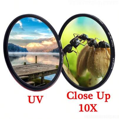 KnightX 二合一 UV + 10 倍近摄滤镜 | 适用于单反镜头的优质光学玻璃配件 | 提供多种尺寸：49mm、52mm、55mm、58mm、62mm、67mm、72mm、77mm