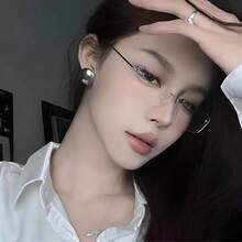 1 副男女通用时尚个性化艺术平板眼镜 - 黃色 - 查看 3