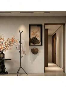 6/9 Pcs Minimalist Wall-Mounted Coat Rack, Tree Branch Style Freestanding Clothes And Hat Rack, Easy-To-Use Independent Hanger - High Stability Portable Storage Rack, Adjustable Height, Plastic Material, Elegant And Practical Branching Design, Suitable For Bedroom Clothing Storage, Suitable For Home, Dorm, Bedroom And Foyer Storage | Modern Style. Suitable For Hanging Clothes, Hats And Bags, Living Room, Bedroom, Home Office - Multicolor - View 6