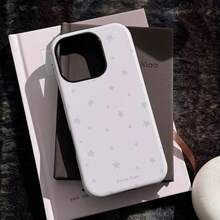 GUCADI 2-In-1 Matte Leather Texture Cloud Holder 16/15 Pro Max/13/12 Phone Case, High-End Starry Style, Creative Korean Design Waterproof Shockproof Anti-Fall Scratch Resistant - Pink - View 6