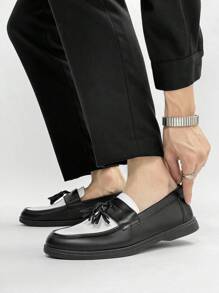 Men's Moccasin Shoes, Casual Thin Sole Breathable Loafers, Solid Color Tassel Men's Multi-Color Driving Shoes, Slouchy Shoes, Indoor Street Fashion Shoes, Loafers, Dad Shoes, Nurse Lightweight Men's Shoes