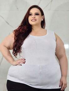 Kit 3 Regatões Básicos Plus Size Femininos | G1 ao G5 | Malha Leve | Cores Lisas para o Dia a Dia - Multicolorido - Visão 5