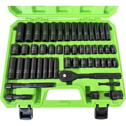 46pcs Tool Set, Portable Storage Box, Car Repair Kit, Combination Hardware Tools, Hand Tools Repair Set, Ratchet Wrench Set, Multi-Layer Iron Box, Multifunctional Home & Auto Storage Portable Toolbox, High Quality Tool Kit