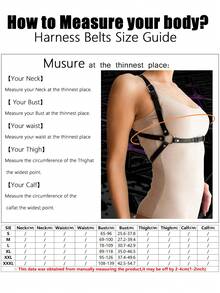 1 Stück Damen Dunkler Punk Stil X-Rücken Sexy Bustier Harness, geeignet für den täglichen Gebrauch - Schwarz - Übersicht 7