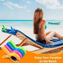 8 件套大型沙滩/泳池/游轮椅夹，重型防风夹，4 种亮色可选 - 彩色 - 查看 6