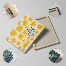 1pc There Are Always Flowers Quote Wall Art Picture Botanical Prints Canvas Paintings Motivational Posters Boho Flower Decor For Living Room,Bedroom,Apartment,Dorm Room Decor Gift For Her Unframed Or Framed